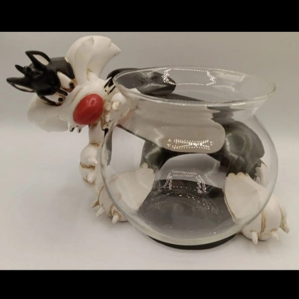 Looney Tunes Sylvester The Cat WB Vintage Fish bowl Reese Pet shop 1994